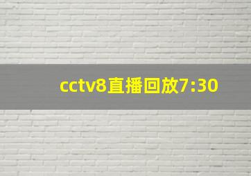 cctv8直播回放7:30