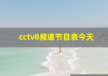 cctv8频道节目表今天