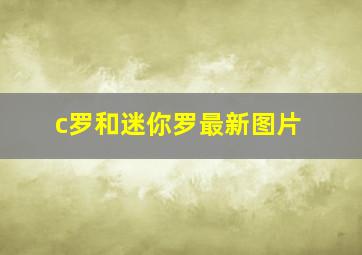 c罗和迷你罗最新图片