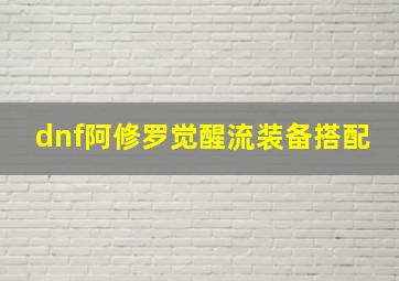 dnf阿修罗觉醒流装备搭配