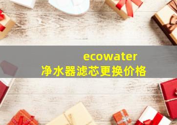 ecowater净水器滤芯更换价格