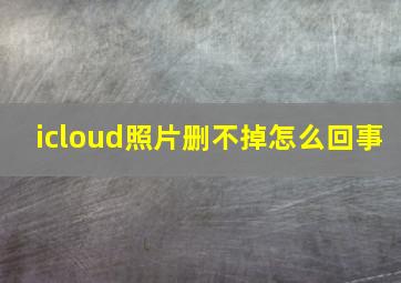 icloud照片删不掉怎么回事