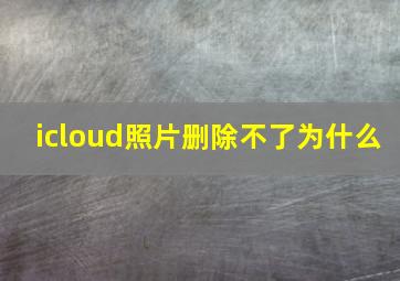 icloud照片删除不了为什么