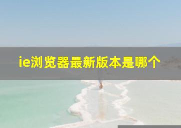 ie浏览器最新版本是哪个