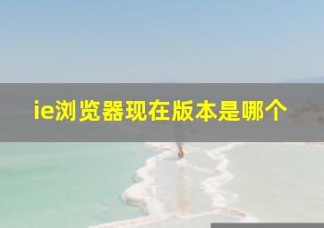 ie浏览器现在版本是哪个