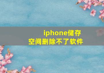 iphone储存空间删除不了软件