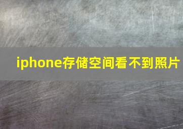 iphone存储空间看不到照片