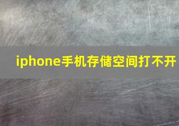 iphone手机存储空间打不开