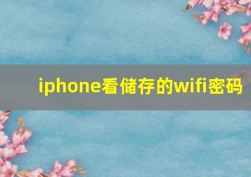 iphone看储存的wifi密码