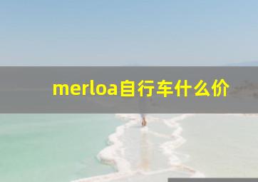 merloa自行车什么价