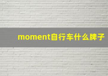 moment自行车什么牌子