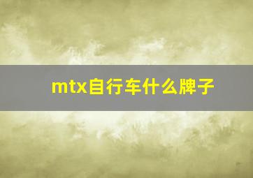 mtx自行车什么牌子