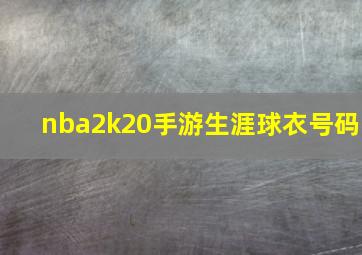 nba2k20手游生涯球衣号码