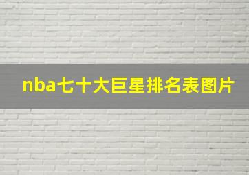 nba七十大巨星排名表图片