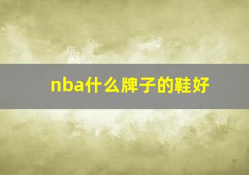 nba什么牌子的鞋好