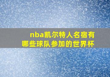 nba凯尔特人名宿有哪些球队参加的世界杯