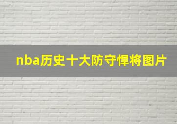 nba历史十大防守悍将图片