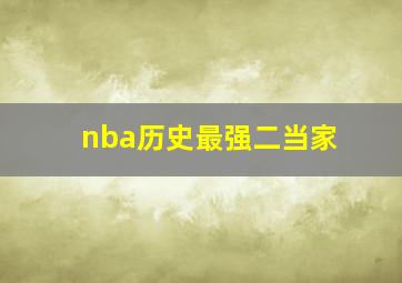 nba历史最强二当家