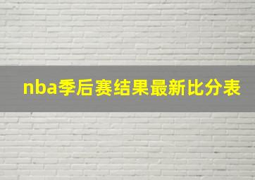 nba季后赛结果最新比分表