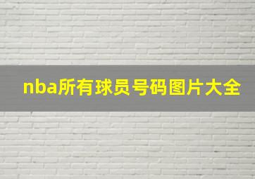 nba所有球员号码图片大全