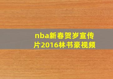 nba新春贺岁宣传片2016林书豪视频