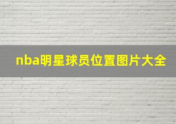 nba明星球员位置图片大全