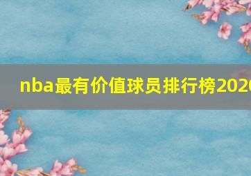 nba最有价值球员排行榜2020