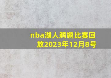 nba湖人鹈鹕比赛回放2023年12月8号