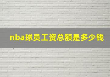 nba球员工资总额是多少钱