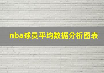 nba球员平均数据分析图表