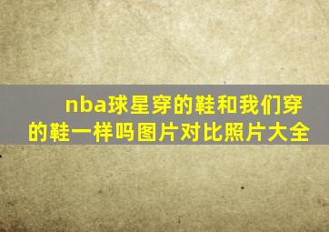 nba球星穿的鞋和我们穿的鞋一样吗图片对比照片大全