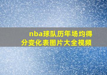 nba球队历年场均得分变化表图片大全视频