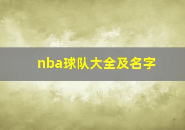 nba球队大全及名字