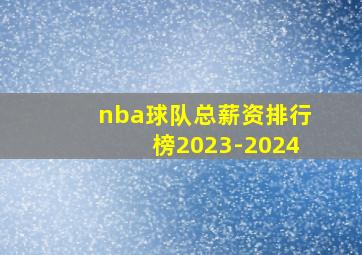 nba球队总薪资排行榜2023-2024