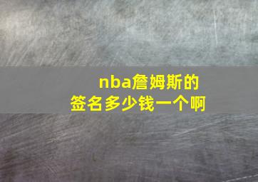 nba詹姆斯的签名多少钱一个啊