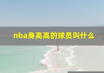 nba身高高的球员叫什么