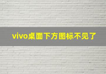 vivo桌面下方图标不见了