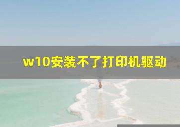 w10安装不了打印机驱动