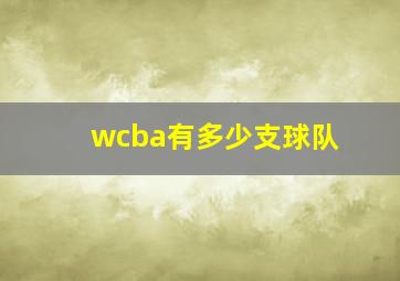 wcba有多少支球队