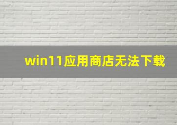 win11应用商店无法下载