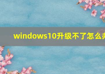 windows10升级不了怎么办