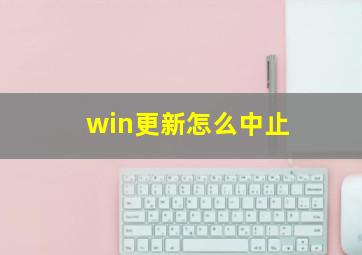 win更新怎么中止