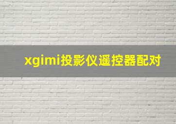 xgimi投影仪遥控器配对