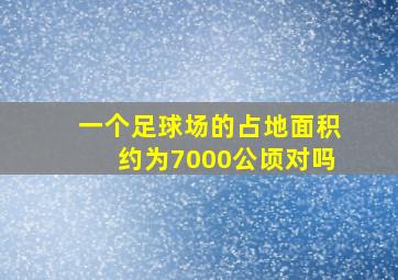 一个足球场的占地面积约为7000公顷对吗