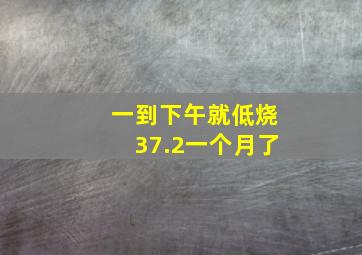 一到下午就低烧37.2一个月了