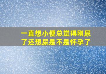 一直想小便总觉得刚尿了还想尿是不是怀孕了