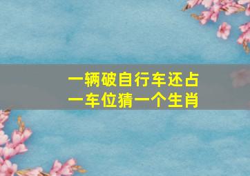 一辆破自行车还占一车位猜一个生肖