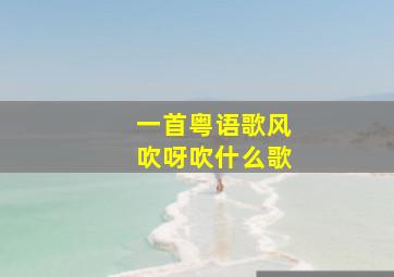 一首粤语歌风吹呀吹什么歌