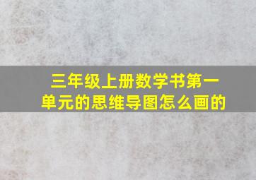 三年级上册数学书第一单元的思维导图怎么画的