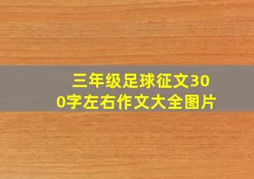 三年级足球征文300字左右作文大全图片